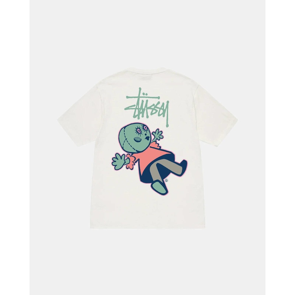 Stussy Pigment Dyed Dollie Off White Tee Summer SS23 T-Shirt Size SMALL